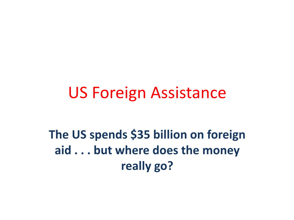 US Foreign Assistance