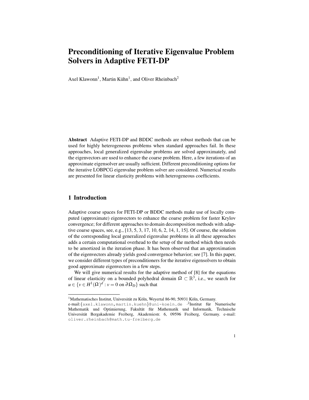 Preconditioning of Iterative Eigenvalue Problem Solvers in Adaptive FETI-DP