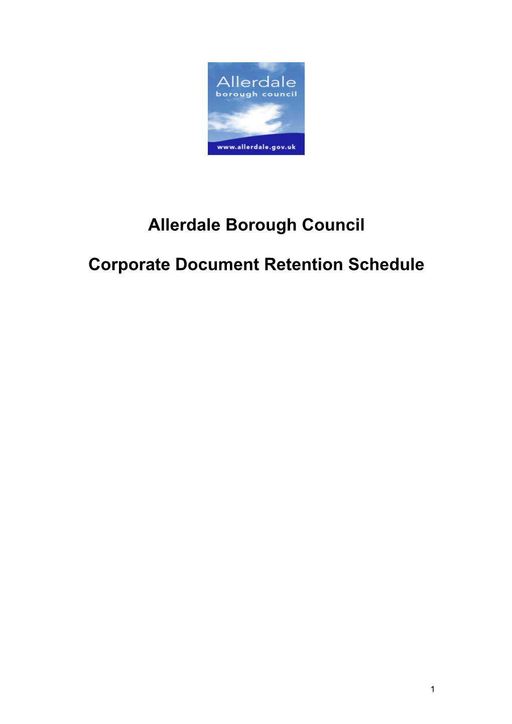 Corporate Document Retention Schedule