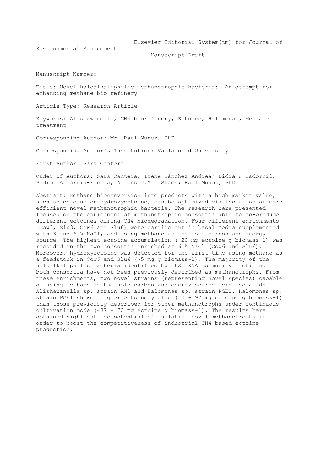 Novel Haloalkaliphilic Methanotrophic Bacteria: an Attempt for Enhancing Methane Bio-Refinery