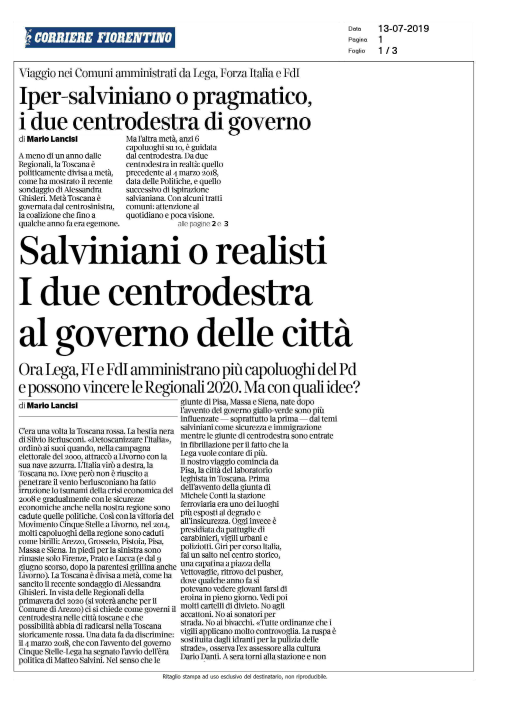 Salviniani O Realisti Due Centrodestra