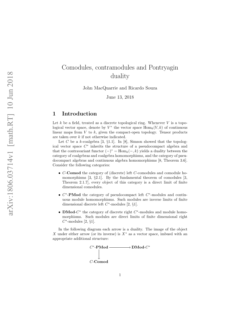 Comodules, Contramodules and Pontryagin Duality