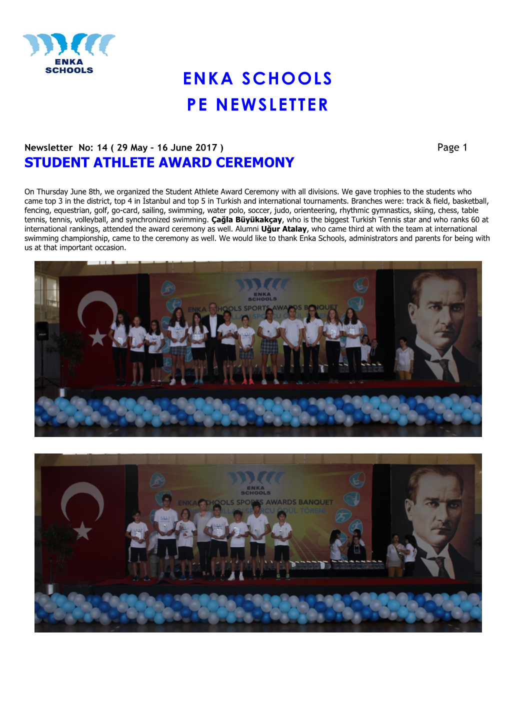 Enka Schools Pe Newsletter