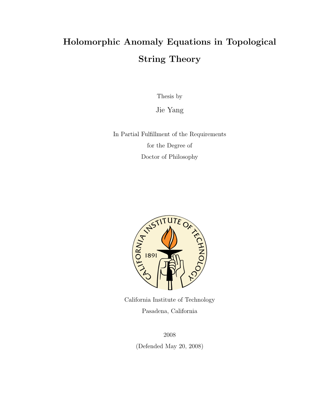 Holomorphic Anomaly Equations in Topological String Theory