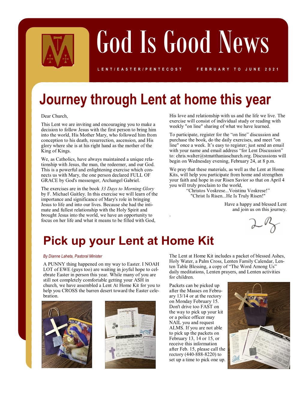 Journey Through Lent at Home This Year