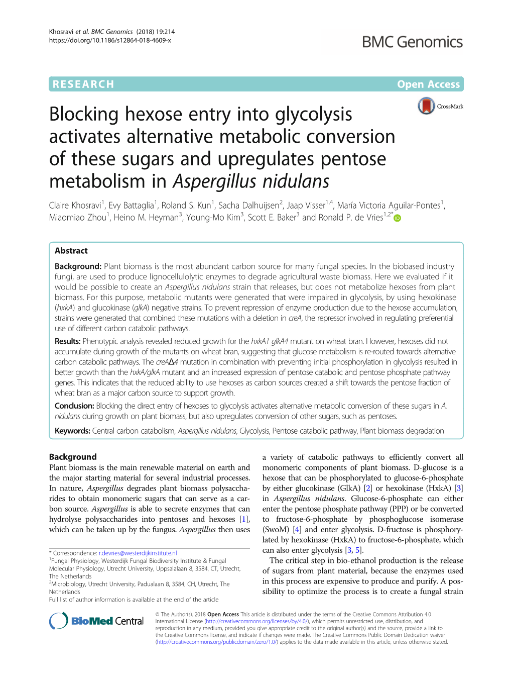 Blocking Hexose Entry Into Glycolysis Activates Alternative Metabolic