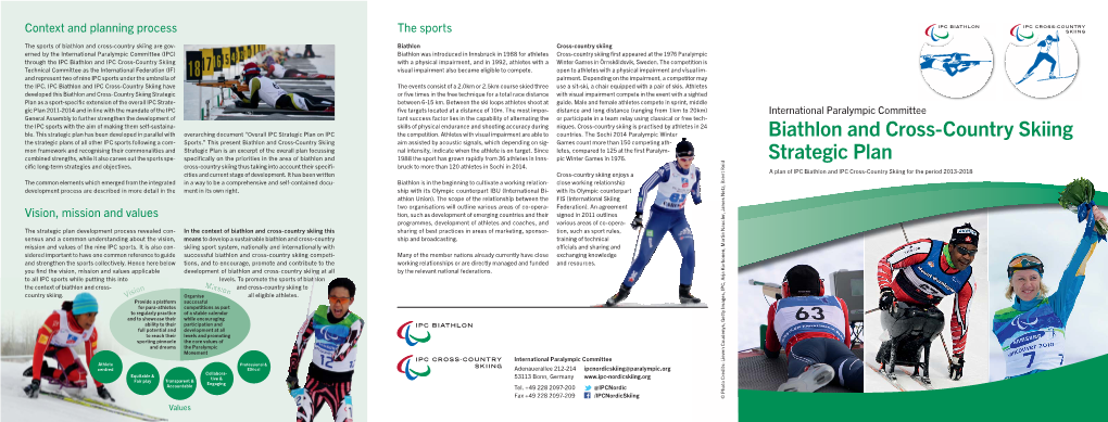 IPC Biathlon and Cross-Country Skiing Strategic Plan