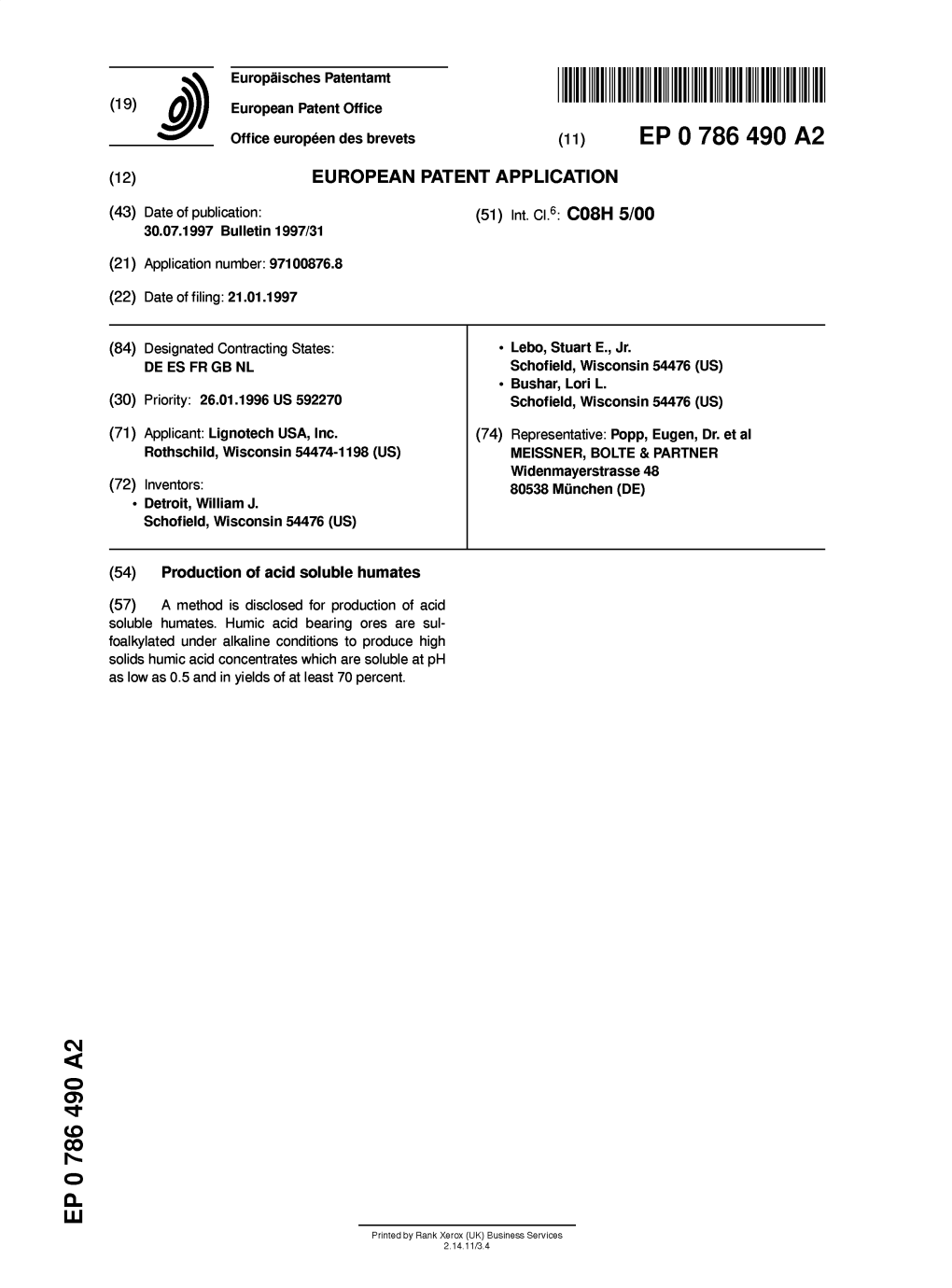 Production of Acid Soluble Humates