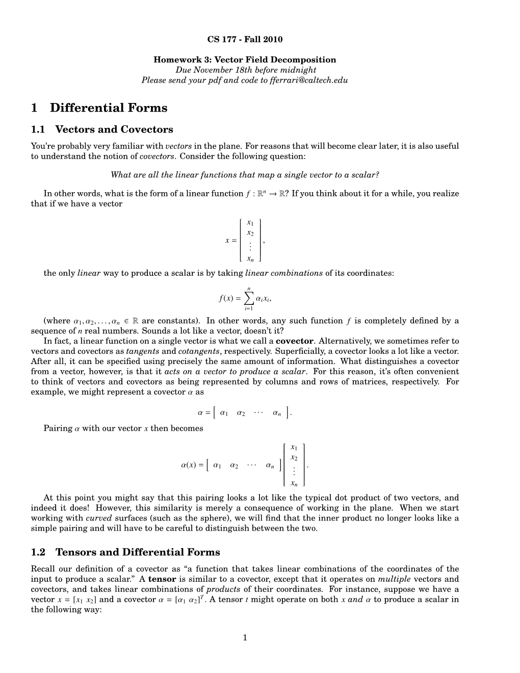 1 Differential Forms