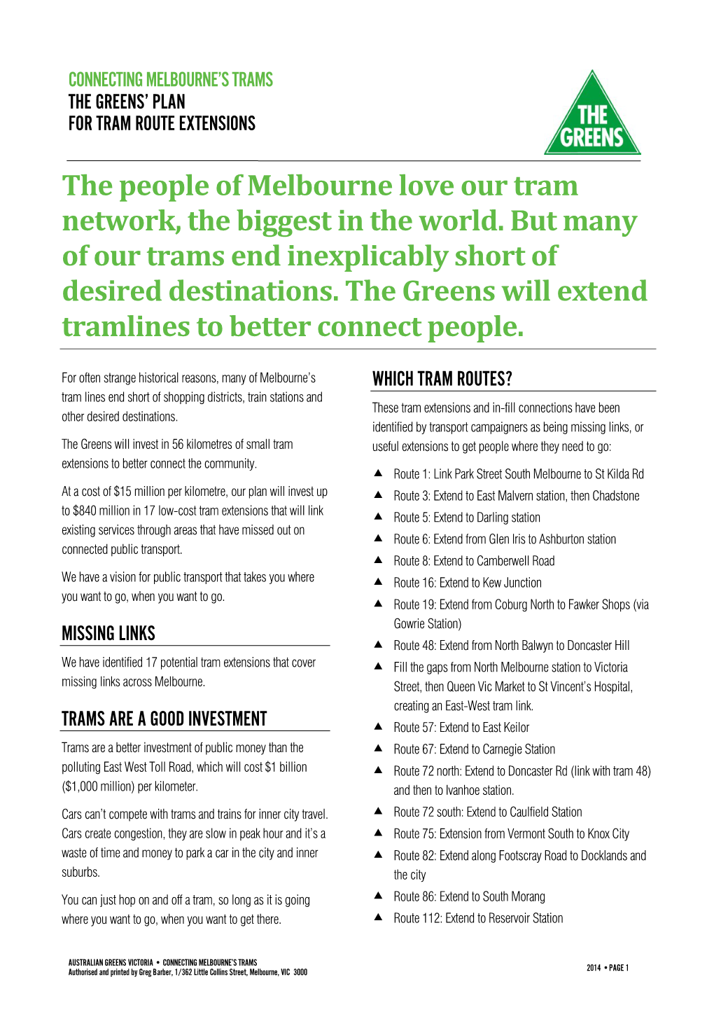 The People of Melbourne Love Our Tram Network, the Biggest in the World