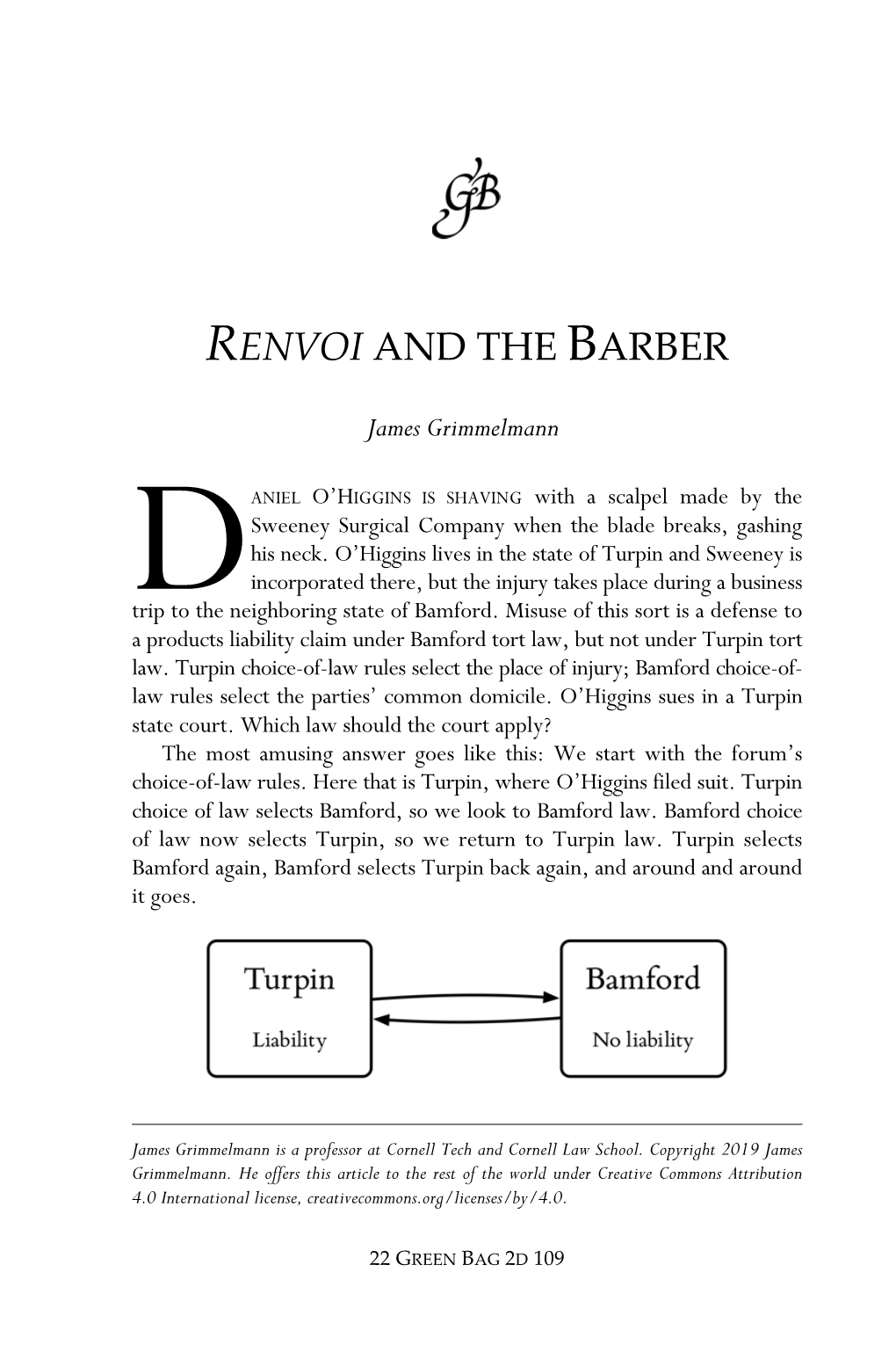 Renvoi and the Barber