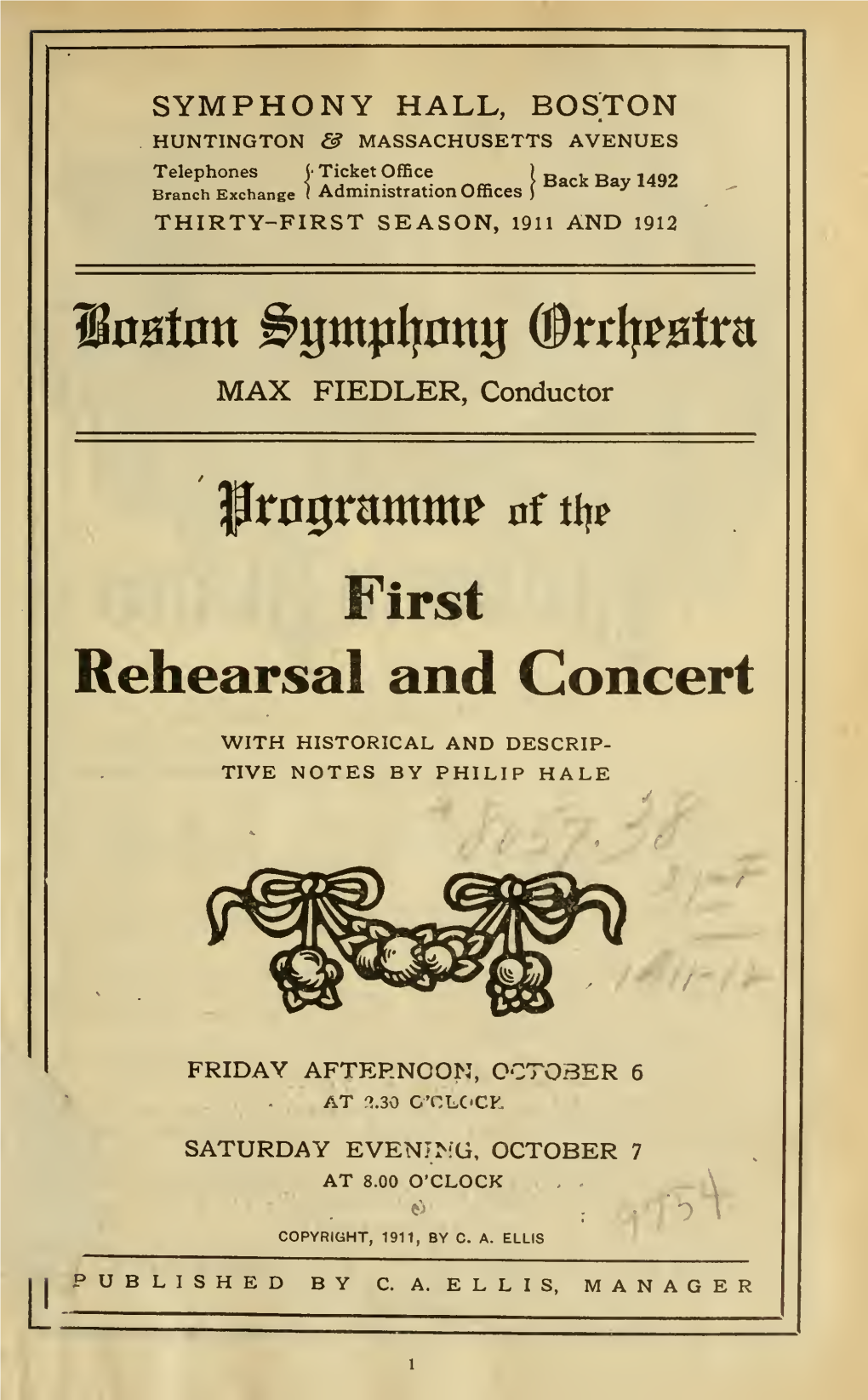 Rehearsal and Concert