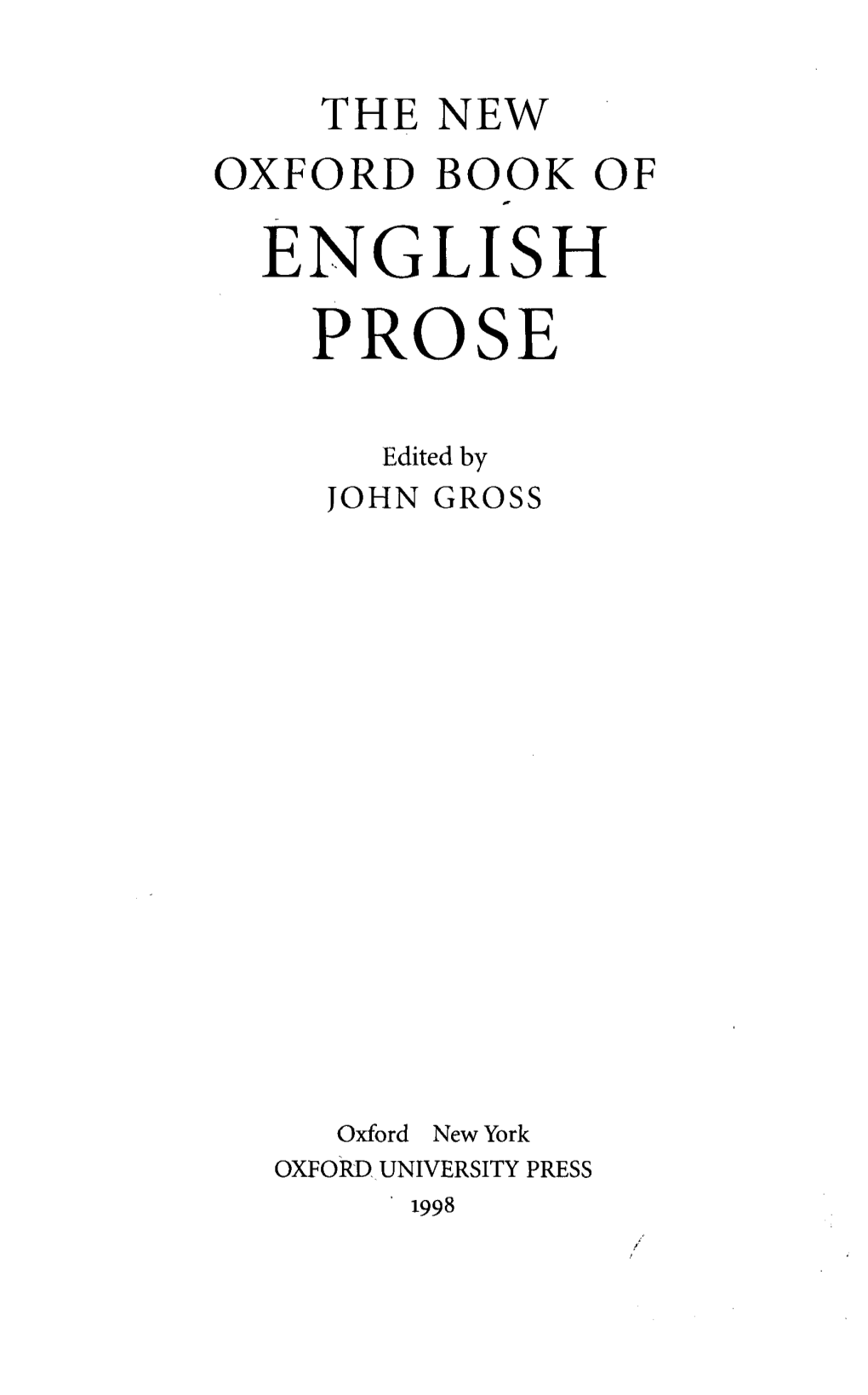 English Prose