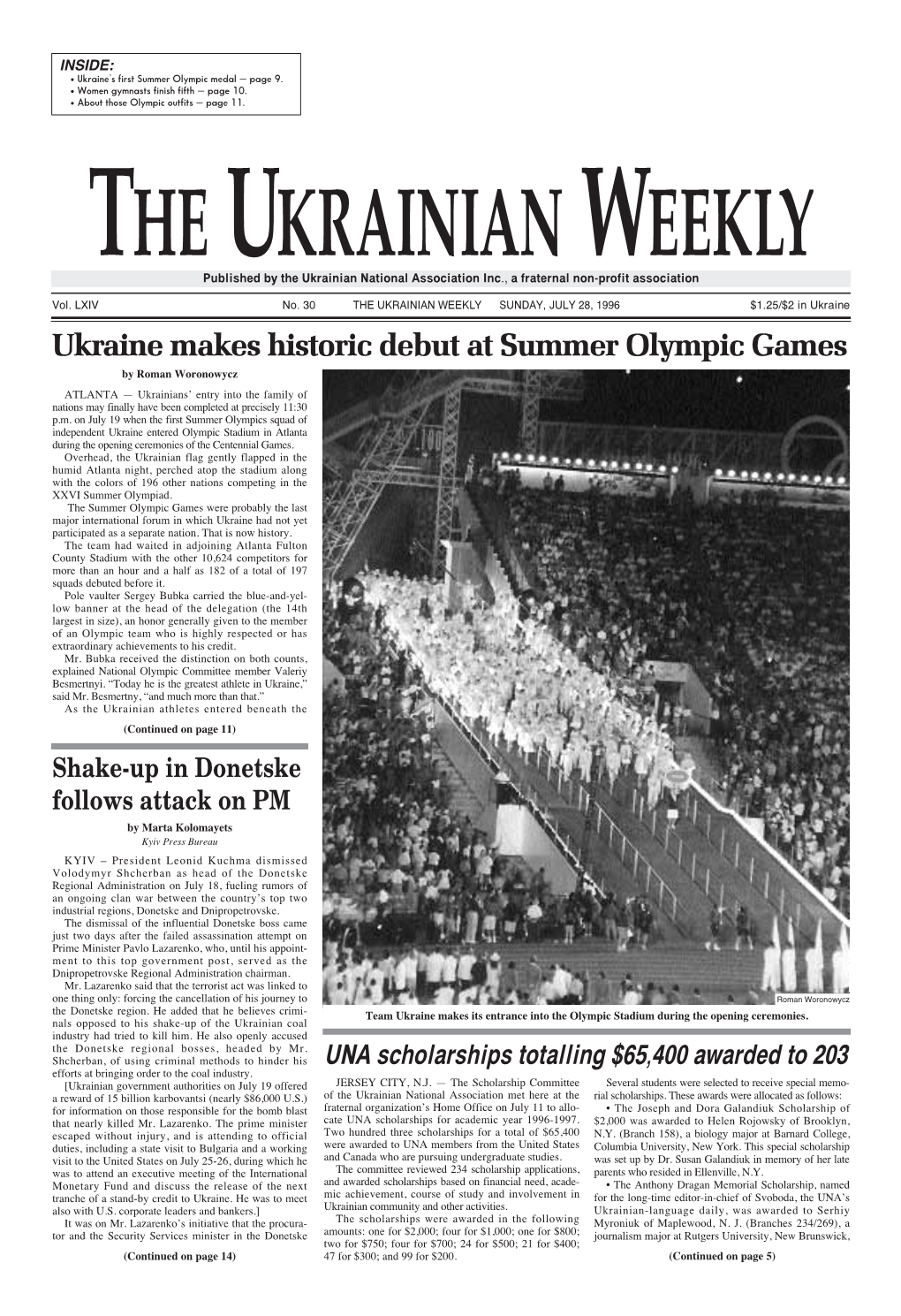 The Ukrainian Weekly 1996, No.30