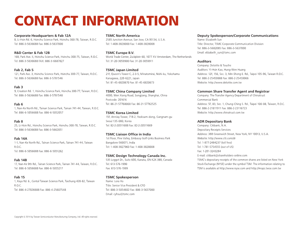 Contact Information