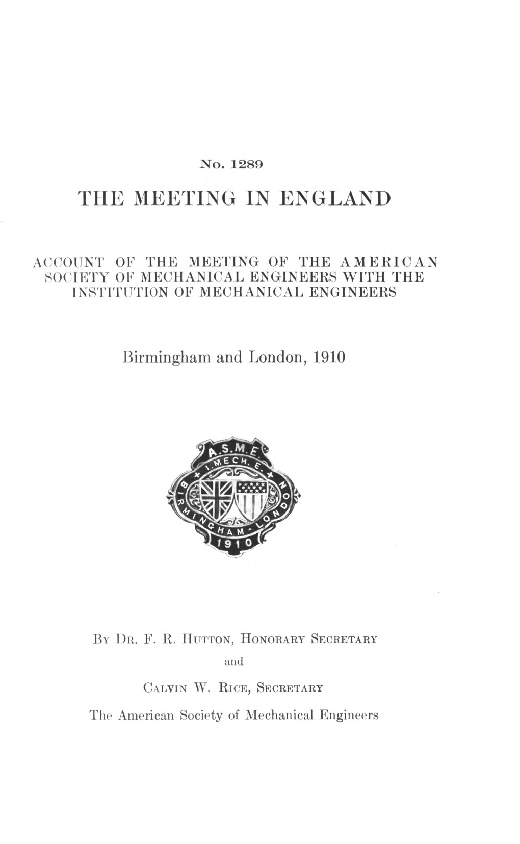 The Meeting in England