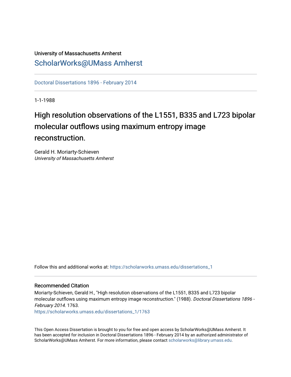 High Resolution Observations of the L1551, B335 and L723 Bipolar Molecular Outflows Using Maximum Entropy Image Reconstruction