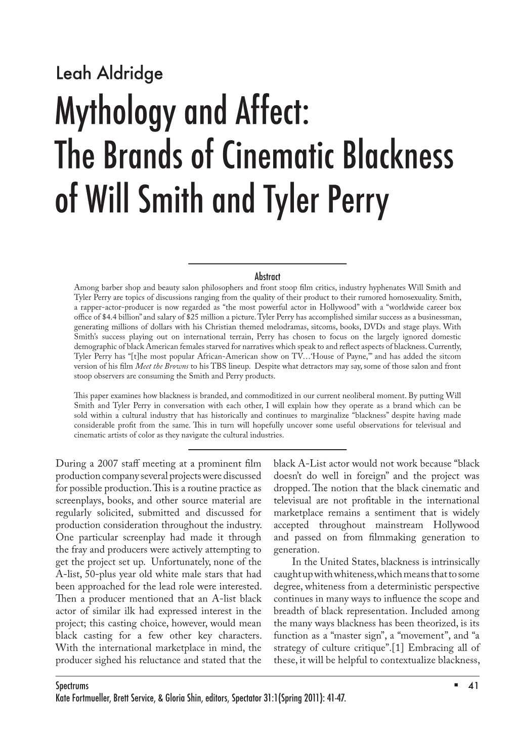 The Brands of Cinematic Blackness of Will Smith and Tyler Perry