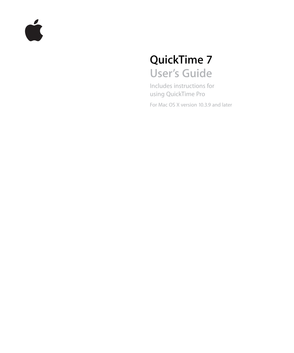 Quicktime 7 User's Guide