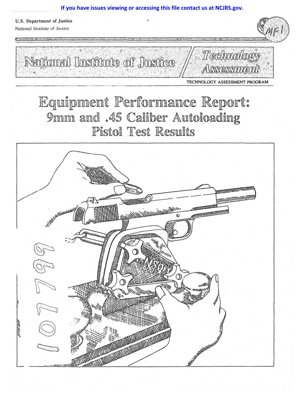 9Mm and 045 Caliber Autoloading Pistol Test Results