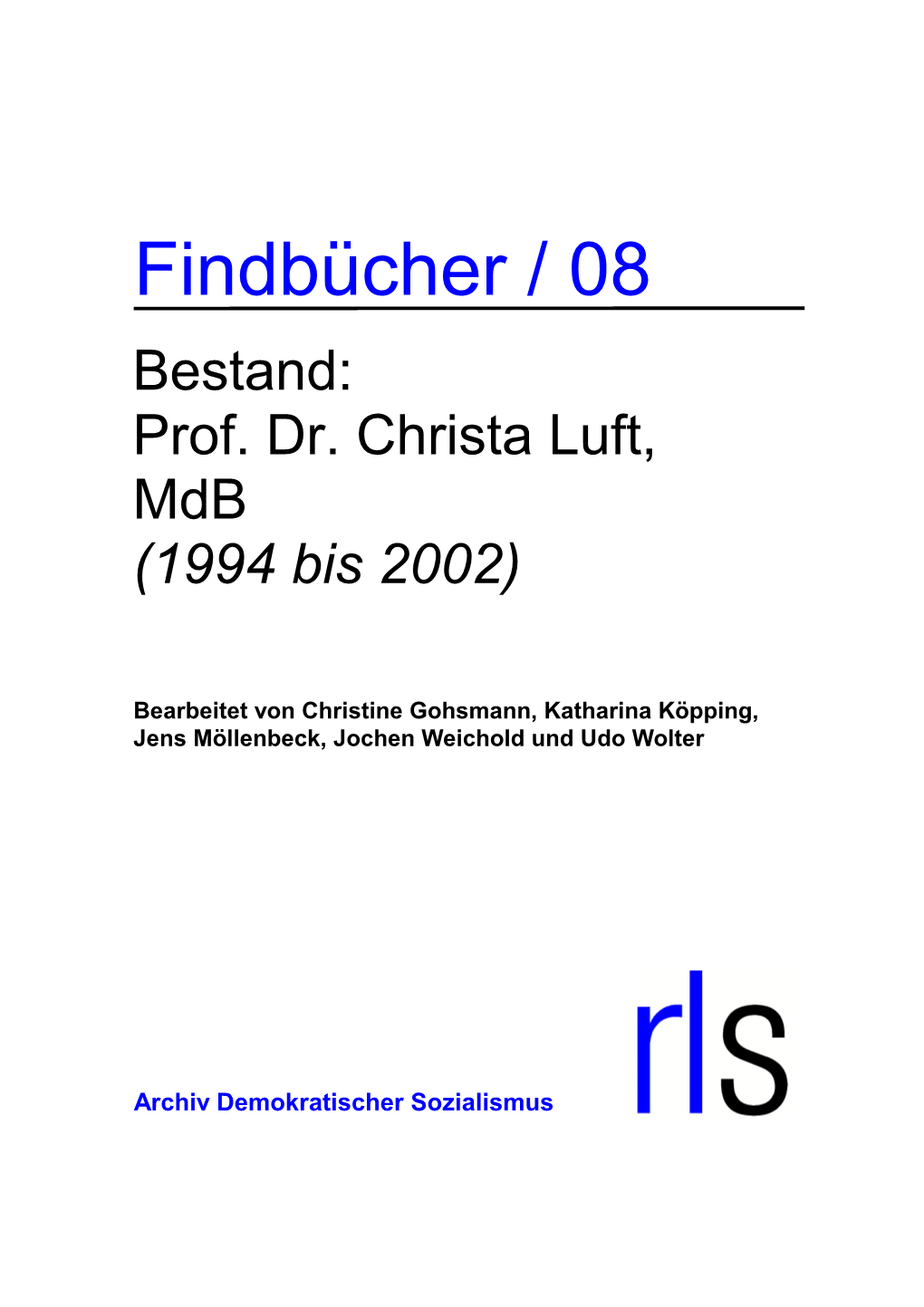 Findbuch C. Luft