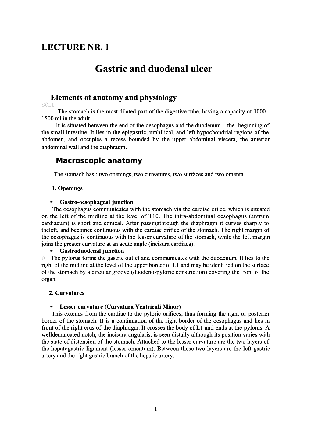 Gastric and Duodenal Ulcer