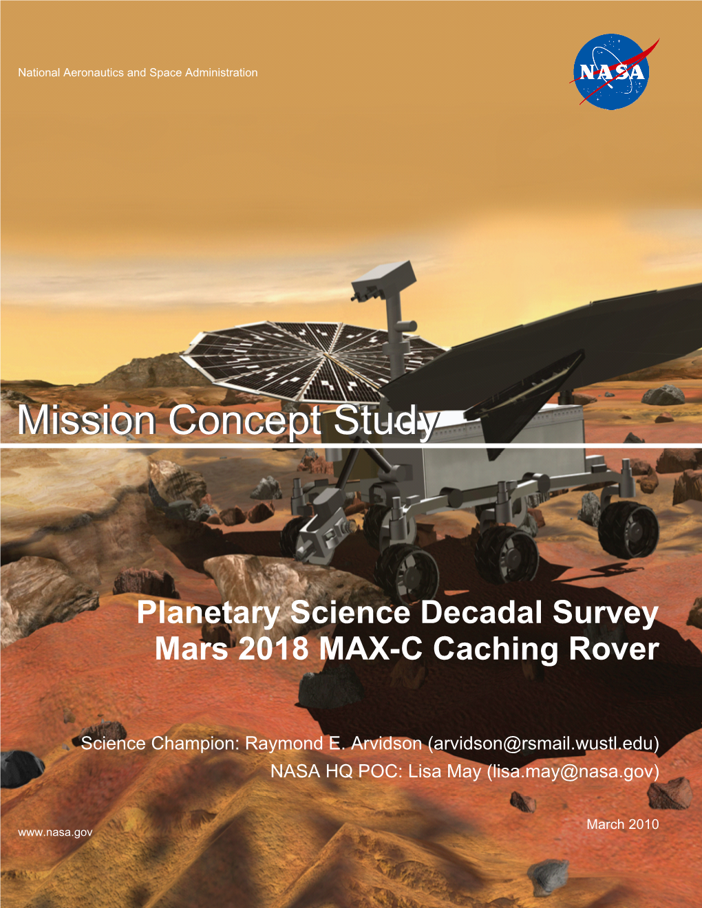 Mars 2018 MAX-C Caching Rover