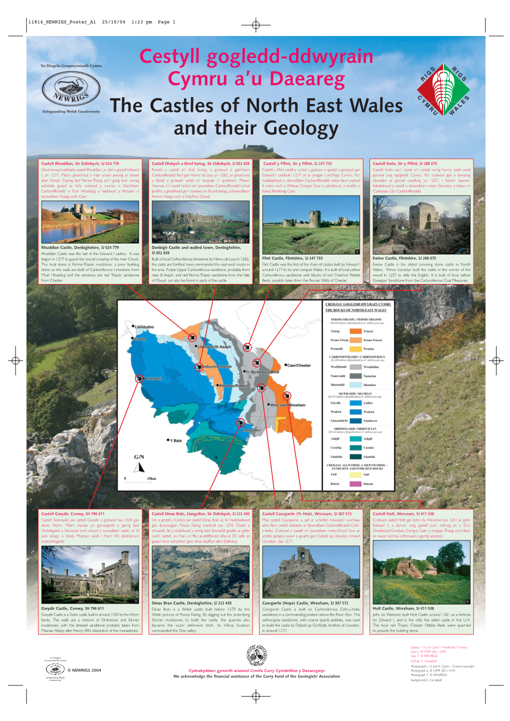 Cestyll Gogledd-Ddwyrain Cymru A'u Daeareg the Castles of North East Wales and Their Geology