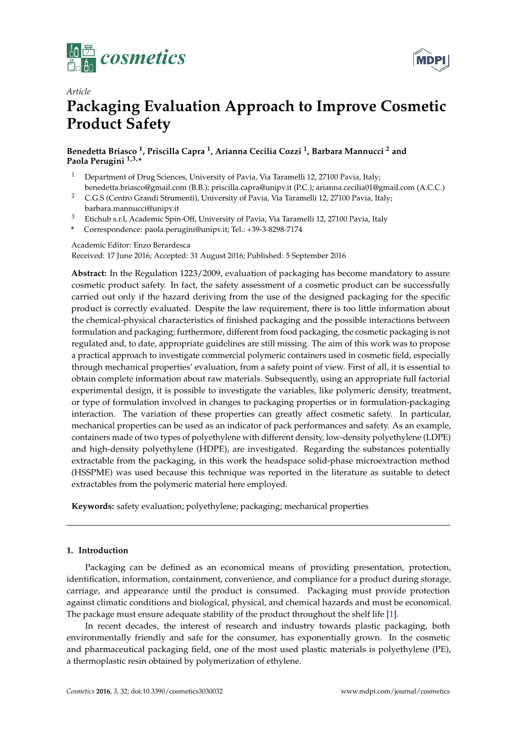 Packaging Evaluation Approach to Improve Cosmetic Product Safety