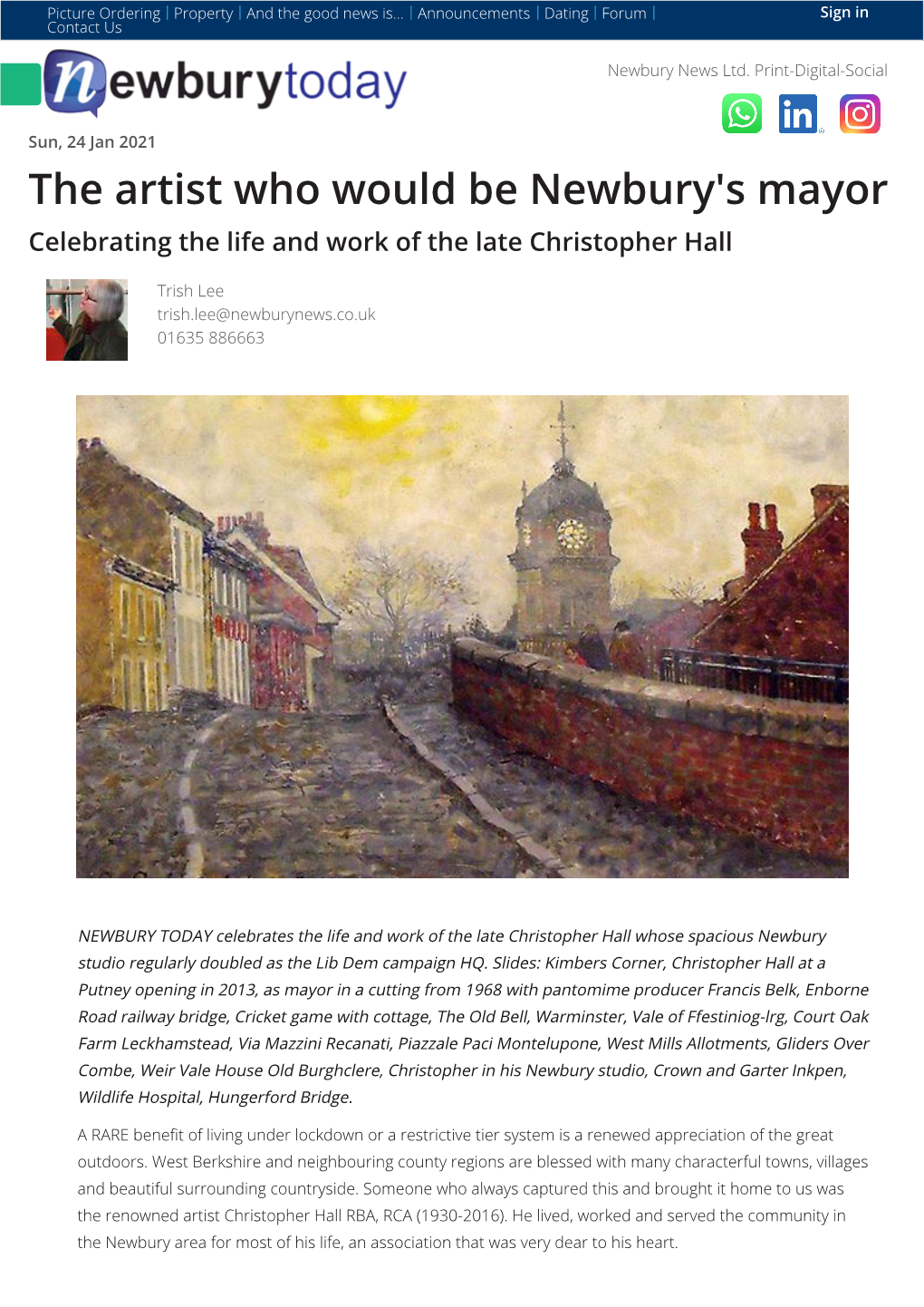 The Artist Who Would Be Newbury's Mayor - Photo 1 of 18 - Newbury Weekly News