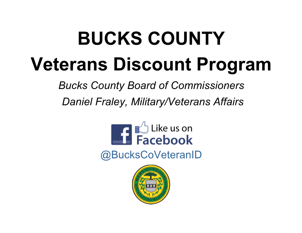 Bucks County Veterans Discount Card Vendor List