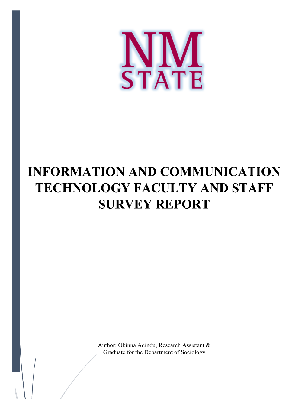 Information and Communication Technology Faculty and Staff Survey