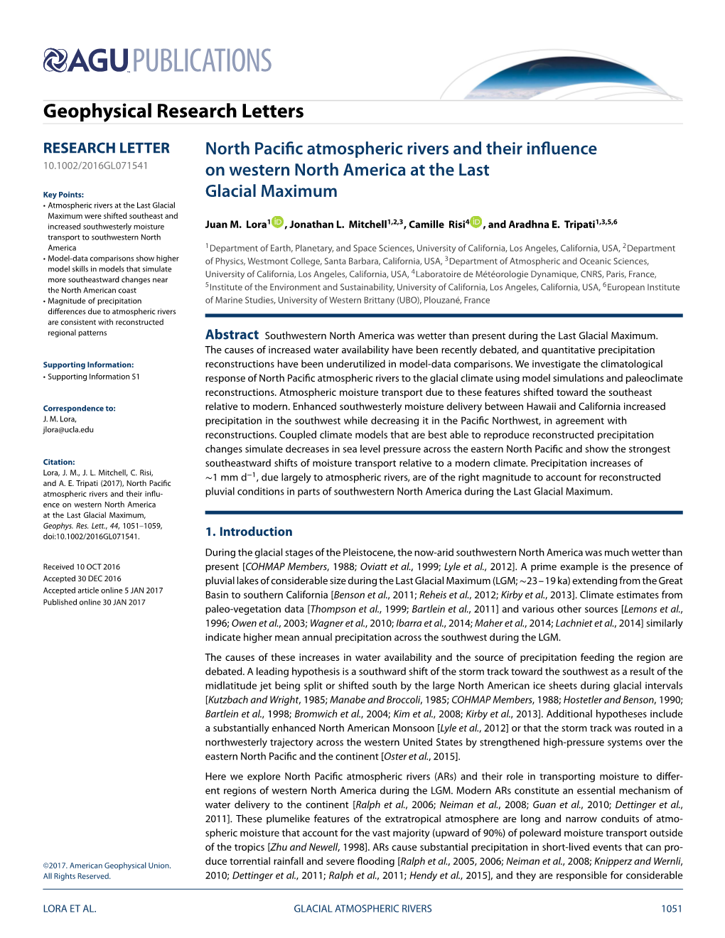 North Pacific Atmospheric Rivers and Their Influence on Western