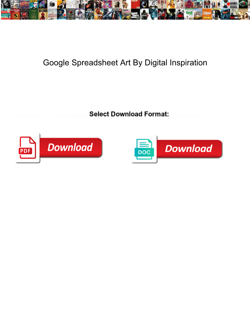 Google Spreadsheet Art by Digital Inspiration