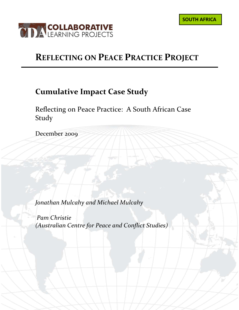 Cumulative Impact Case Study