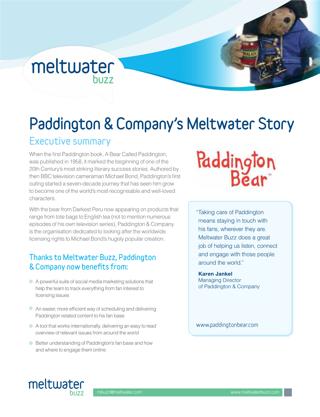 Paddington & Company's Meltwater Story