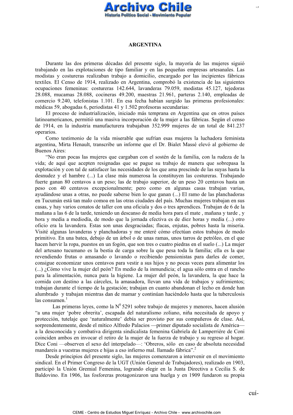 ARGENTINA Durante Las Dos Primeras Décadas Del Presente