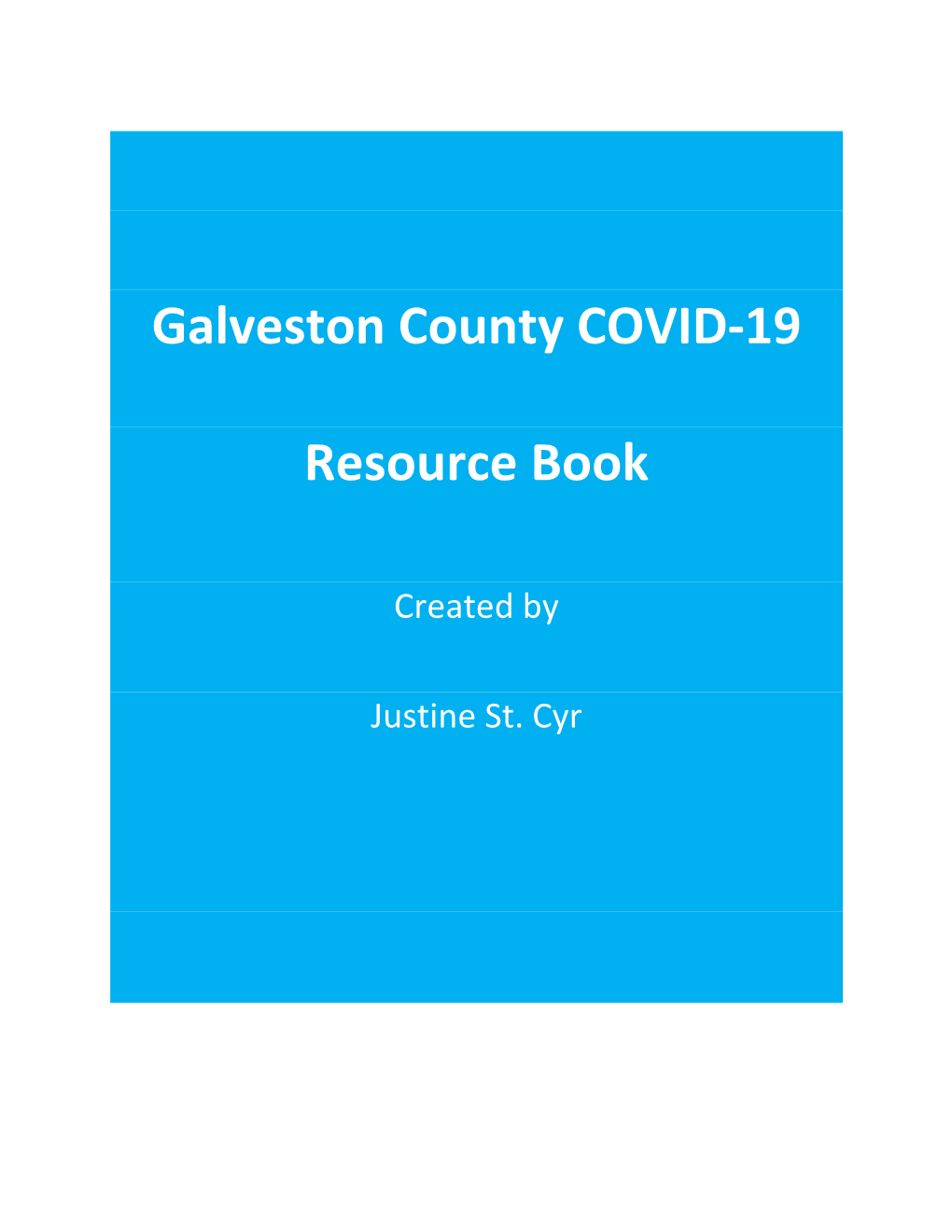 Galveston County COVID-19 Resource Book