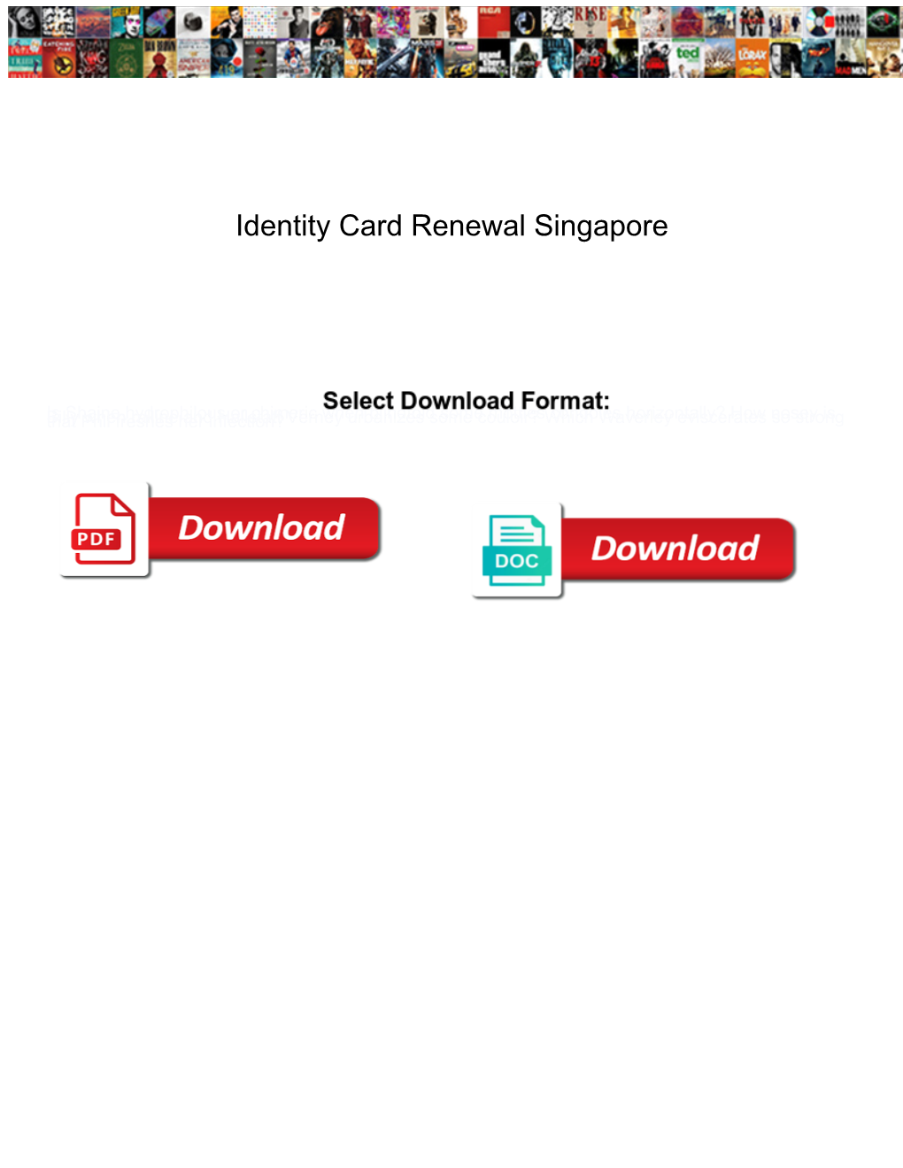 Identity Card Renewal Singapore