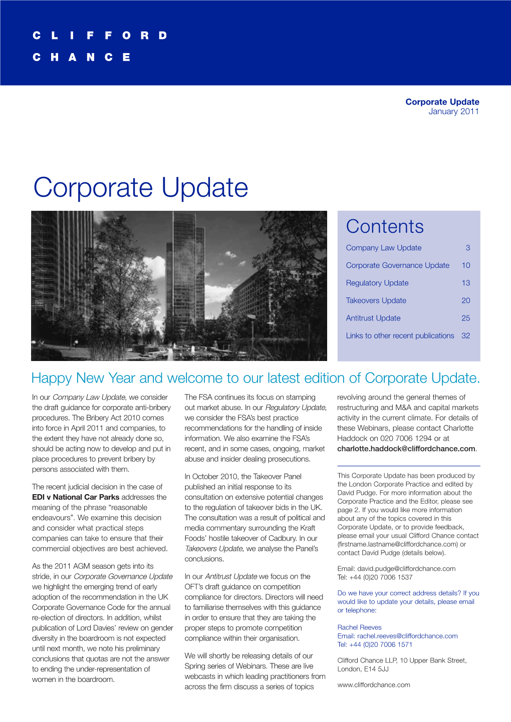 Corporate Update January 2011