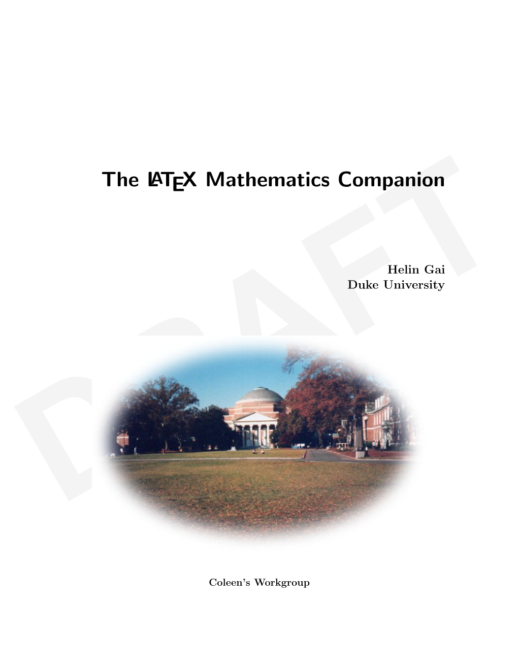 The LATEX Mathematics Companion