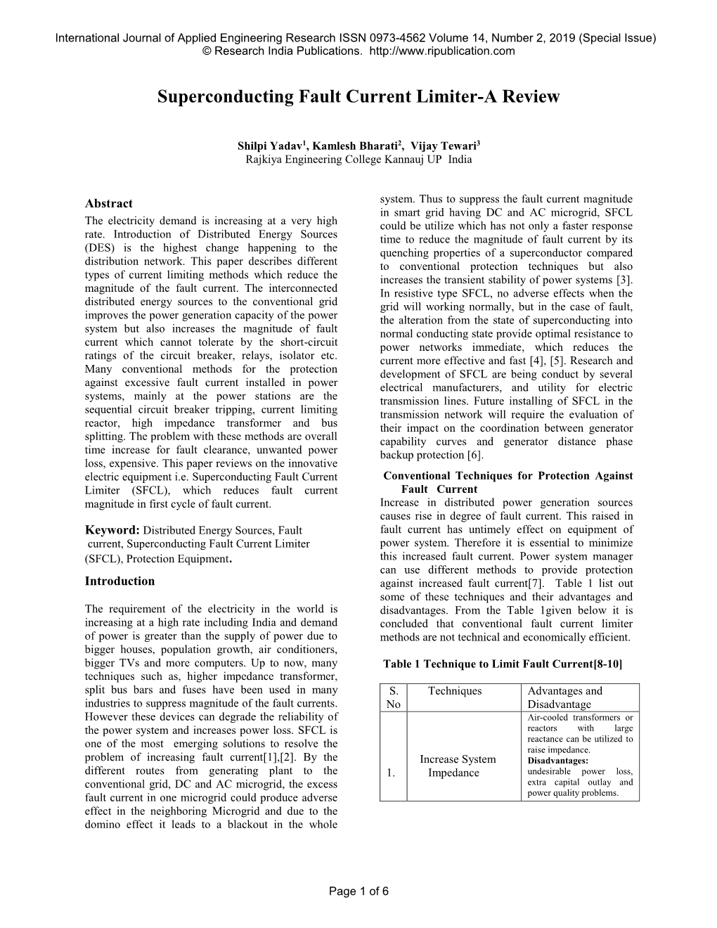 Superconducting Fault Current Limiter-A Review