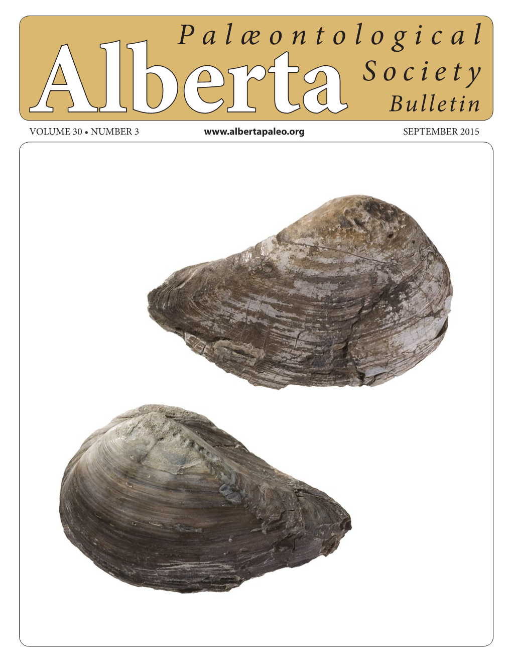 Alberta Palaeontological Society Bulletin, Vol. 30, No. 3, September