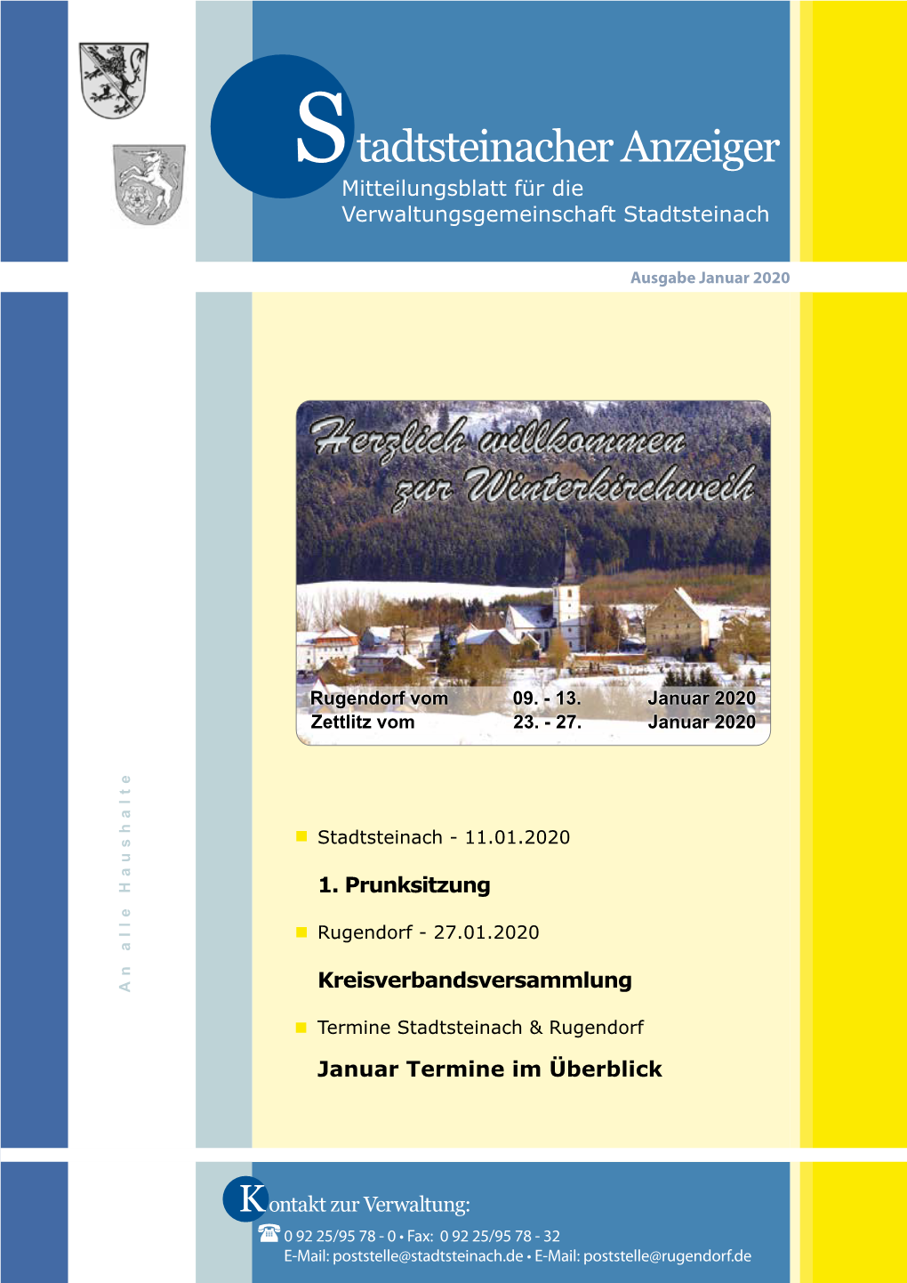 Tadtsteinacher Anzeiger Mitteilungsblatt Für Die Verwaltungsgemeinschaft Stadtsteinach