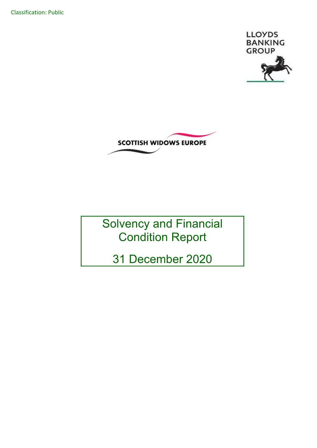 Solvency and Financial Condition Report 31 December 2020