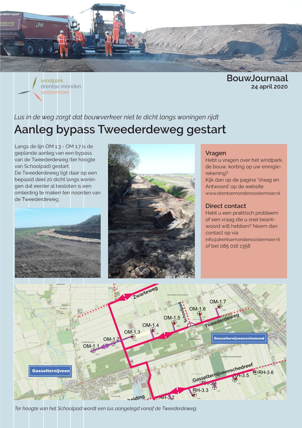 Aanleg Bypass Tweederdeweg Gestart Bouwverkeer Zand, Granulaat, Beton (Openbare Weg)