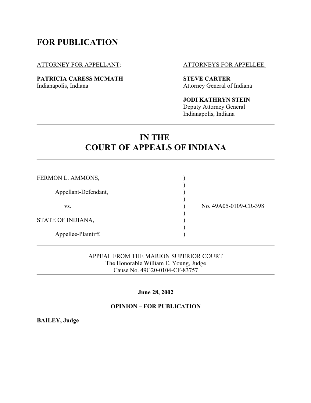 Attorney for Appellant: Attorneys for Appellee s5