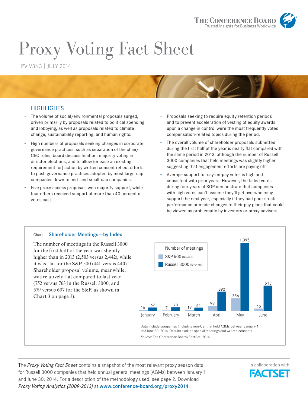 Proxy Voting Fact Sheet PV-V3N3 | JULY 2014