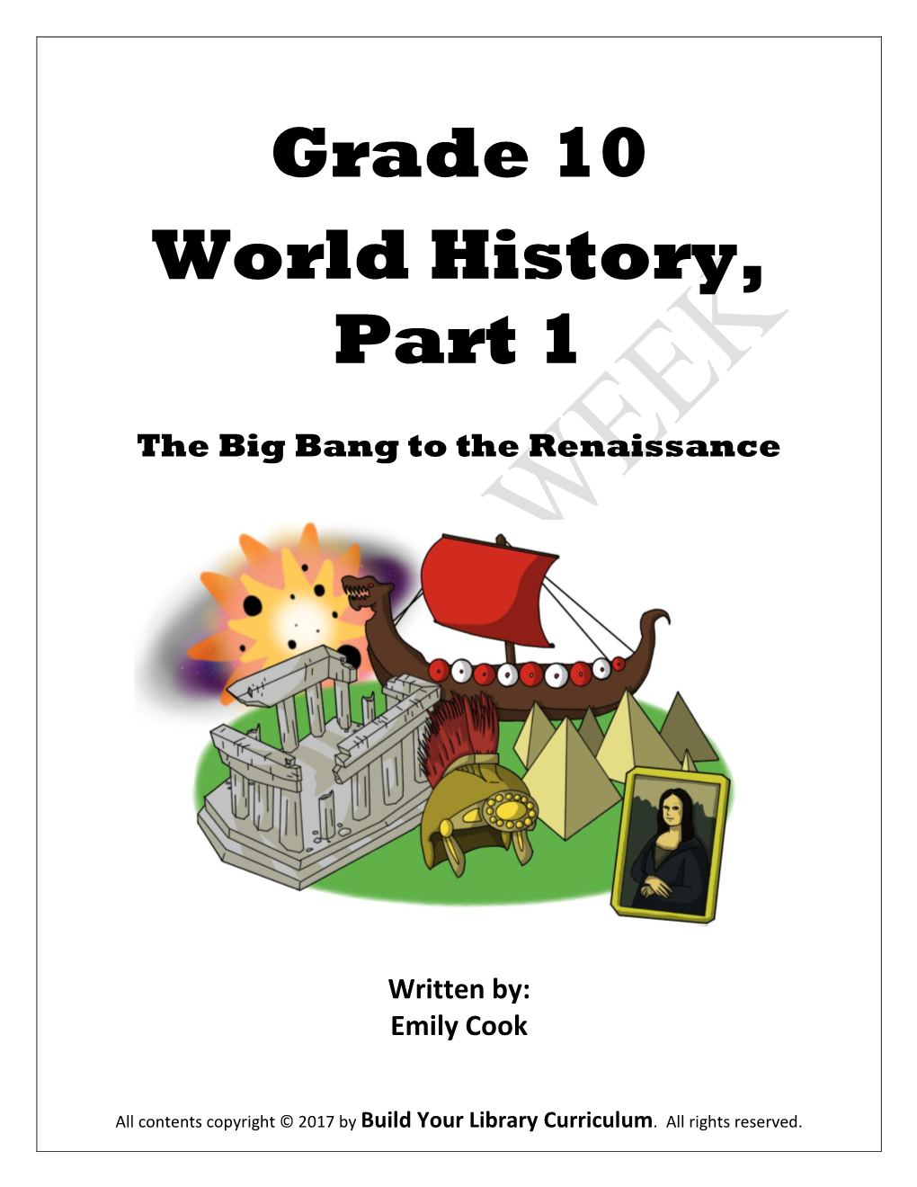 World History, Pt. 1 2017 Sample Week