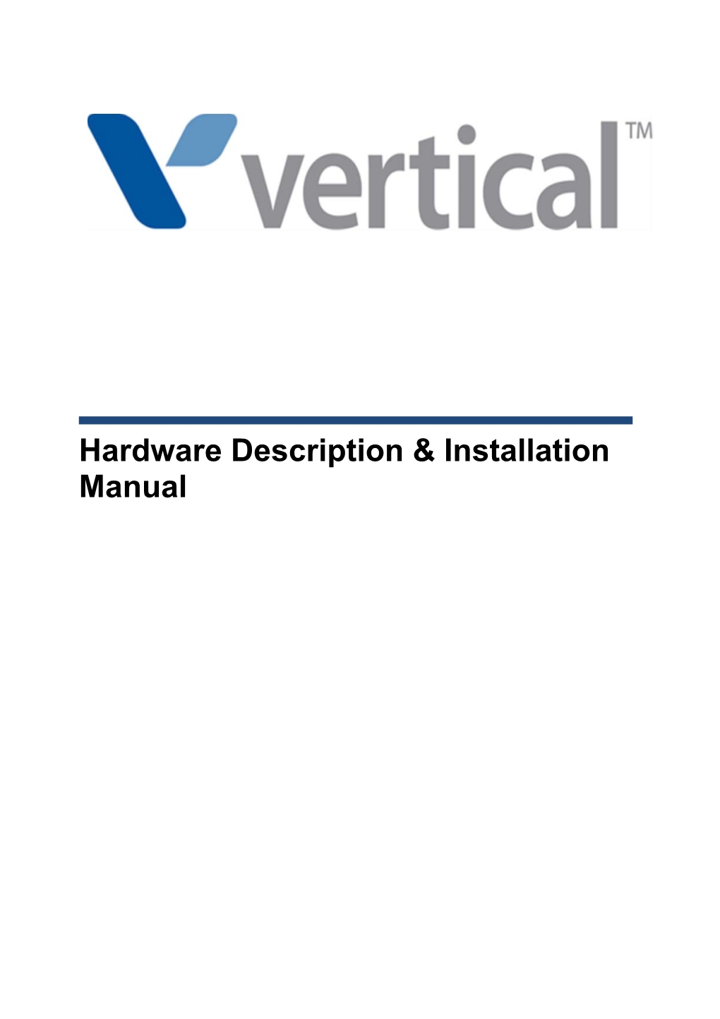 Hardware Description & Installation Manual